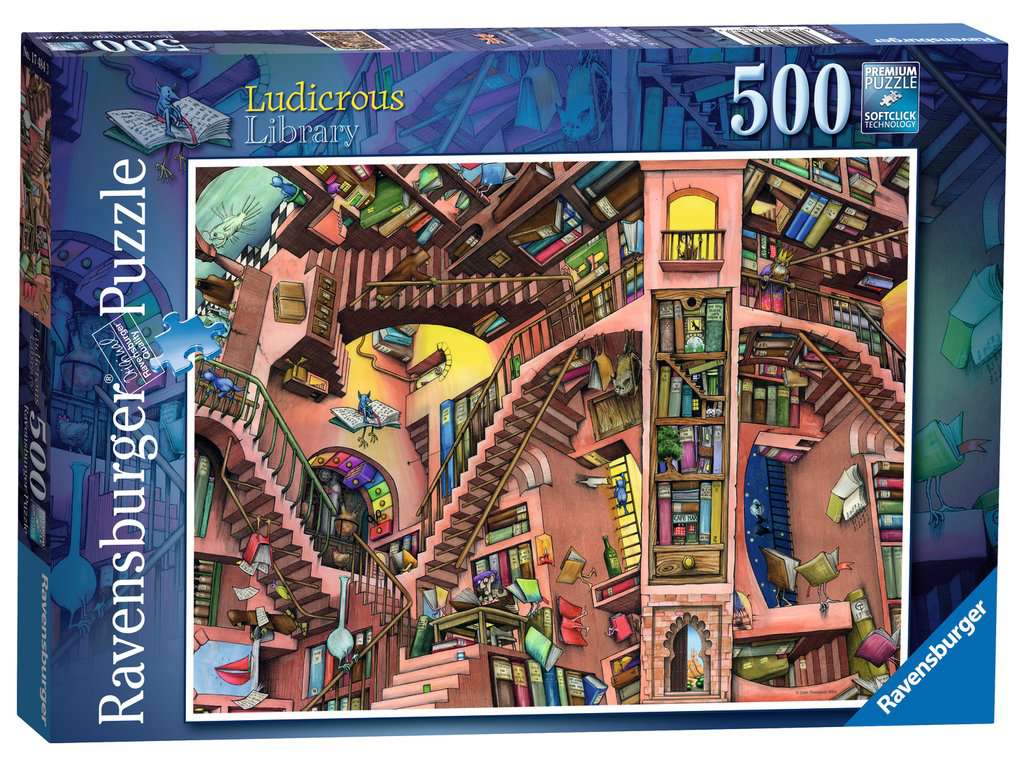 Ludicrous Library - 500 Bitar Ravensburger - 2