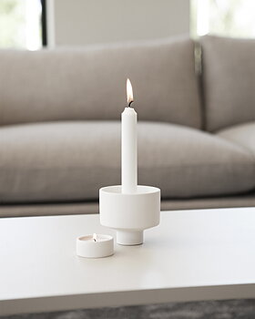 Vit ljusstake LIAVED
