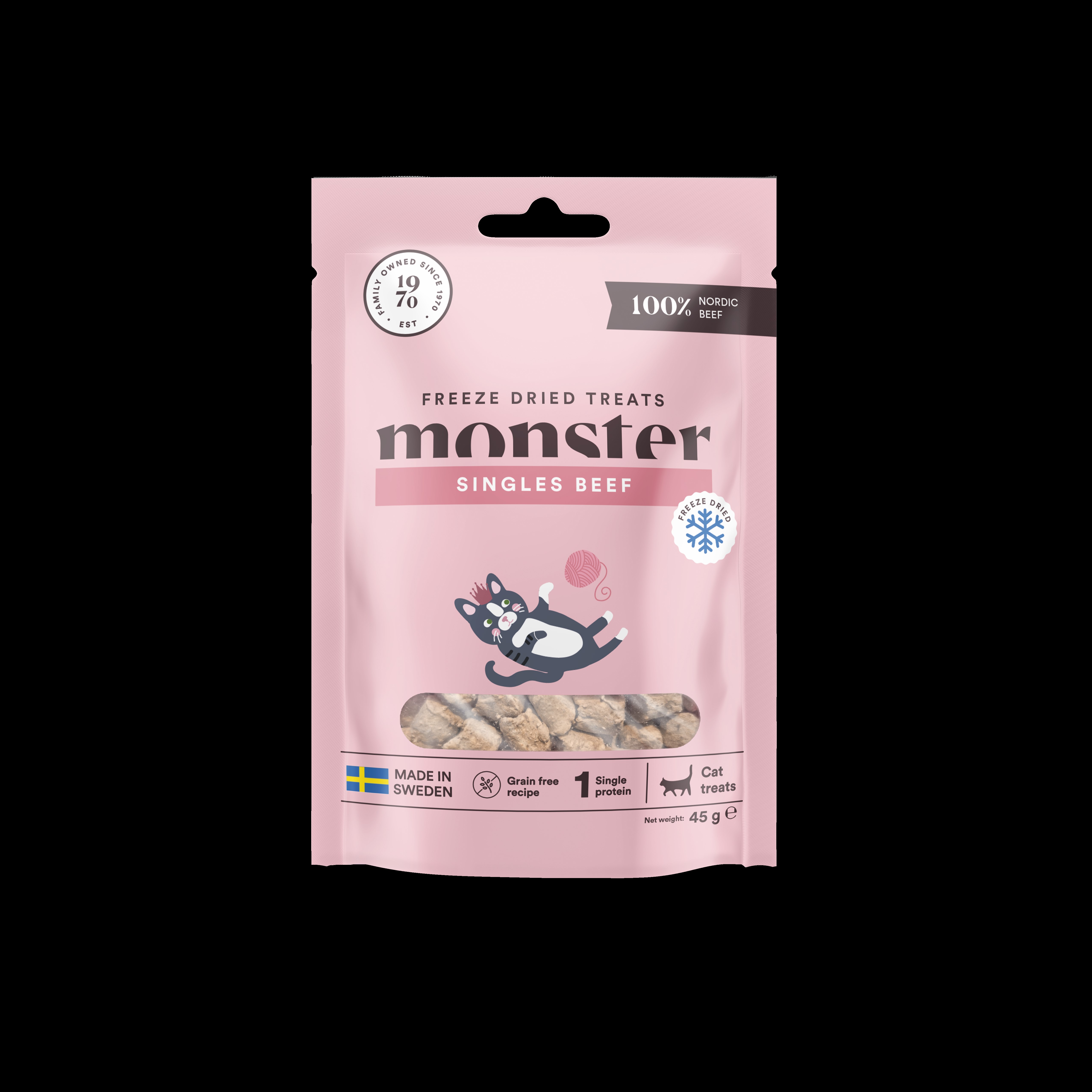 Monster Cat treats Freeze Dried beef, 45g