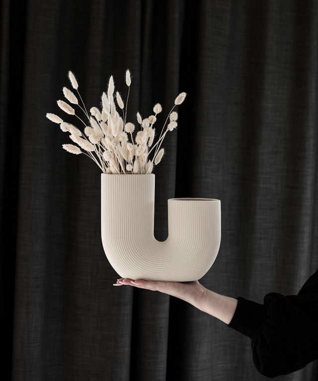 Beige keramikvas Stråvalla - 2