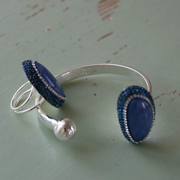 Ioaku - Goldmine Sparkle Ring Silver / Blue Iris - 2