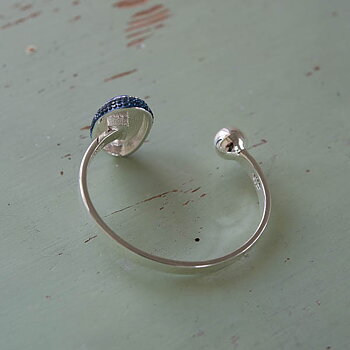 Ioaku -  Goldmine Sparkle Cuff Silver / Blue Iris