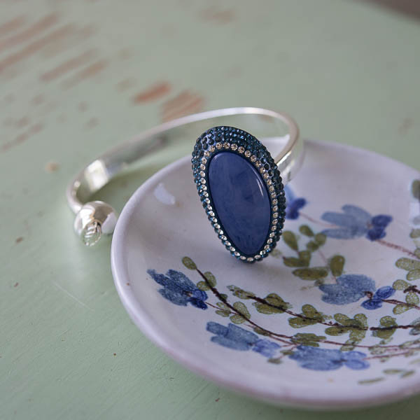 Ioaku -  Goldmine Sparkle Cuff Silver / Blue Iris - 3