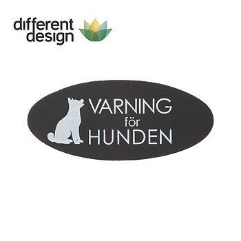 Dörrskylt Varning Hunden Plåt Different Design