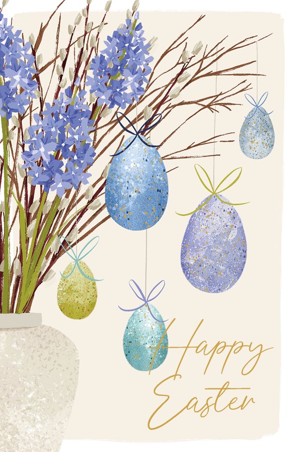 Eggs & Sprigs, Pack of 6 Greeting Cards and Envelopes