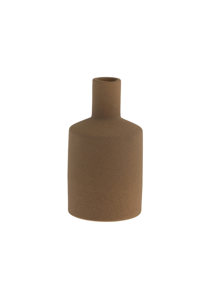 Liten brun keramisk vas,Albacken