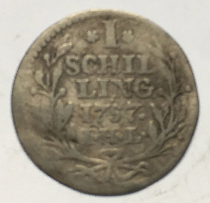 Tyskland Hamburg 1 schilling 1757 god 1?