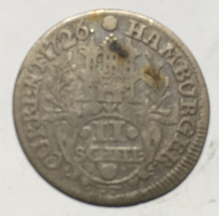 Tyskland Hamburg 2 schilling 1726 1?/1