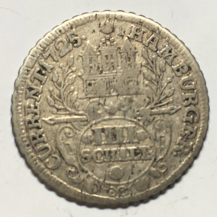 Tyskland Hamburg 4 schilling 1725 1?/1