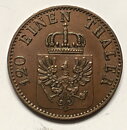 Tyskland Preussen 3 pfennig 1864 1+/01