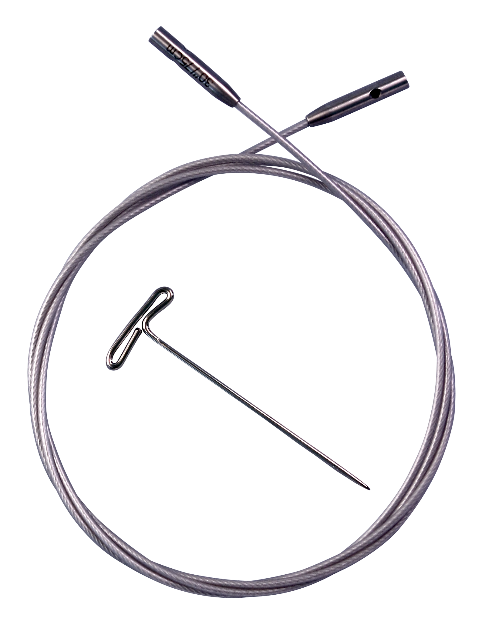 Silver cable swirl 360 - 75 cm small