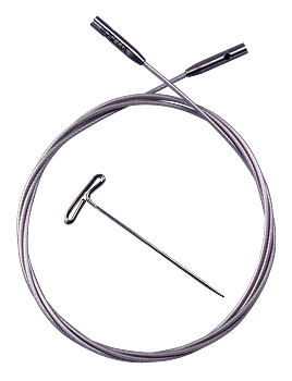 Silver cable swirl 360 - 75 cm small