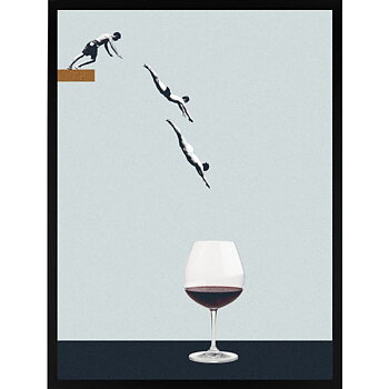 Posters Leon Wine divers 30X40cm