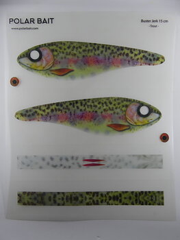 Transparent Jerkbait Sticker -  Trout