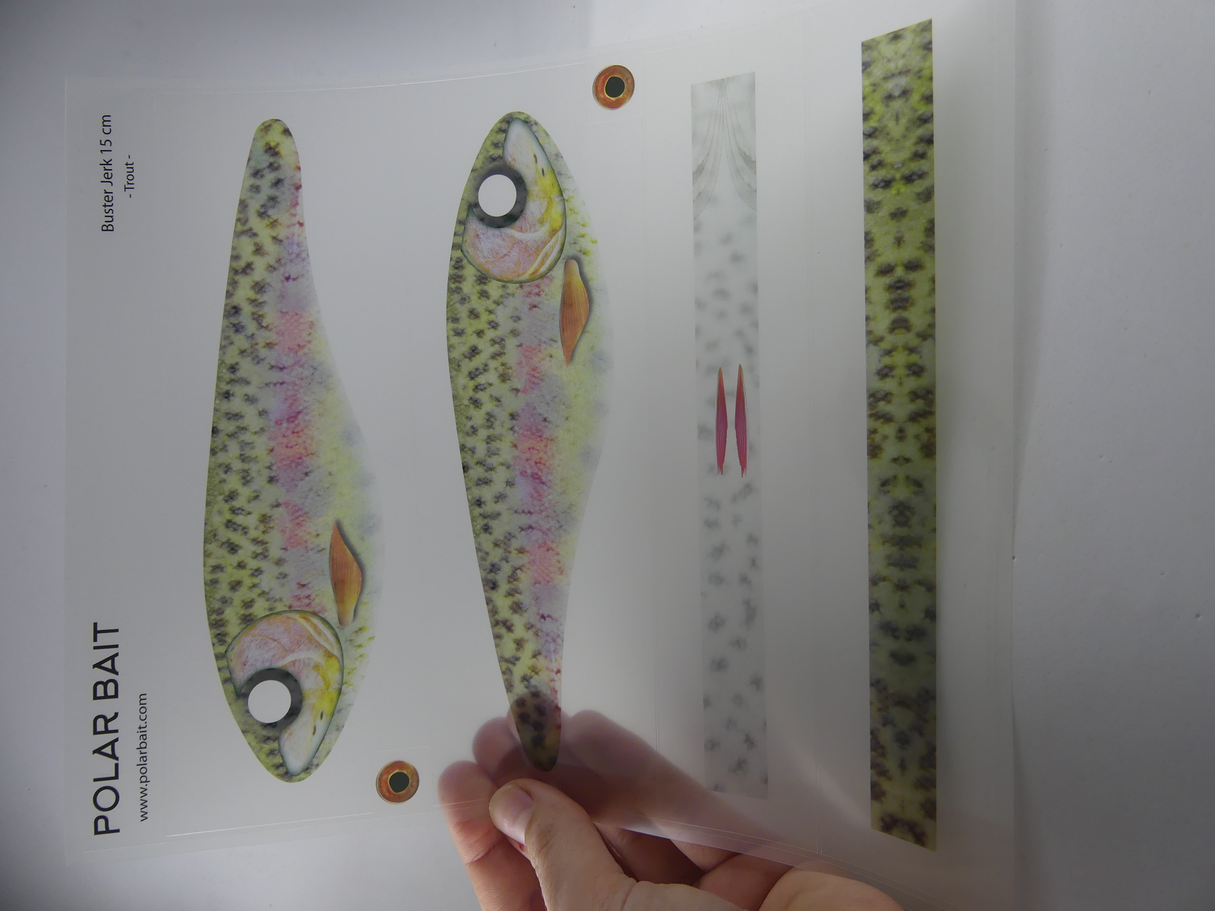 Transparent Jerkbait Sticker -  Trout - 2
