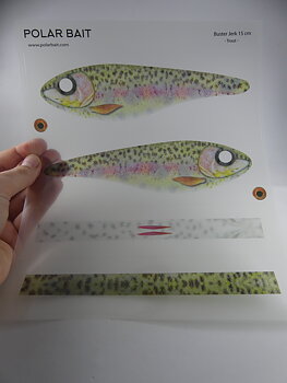 Transparent Jerkbait Sticker -  Trout