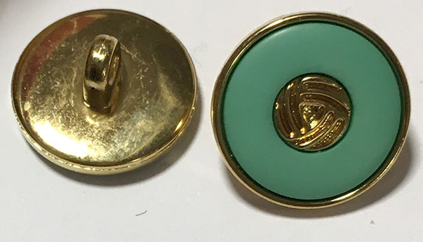Knapp Guldkant Vit & Jade 15 & 20