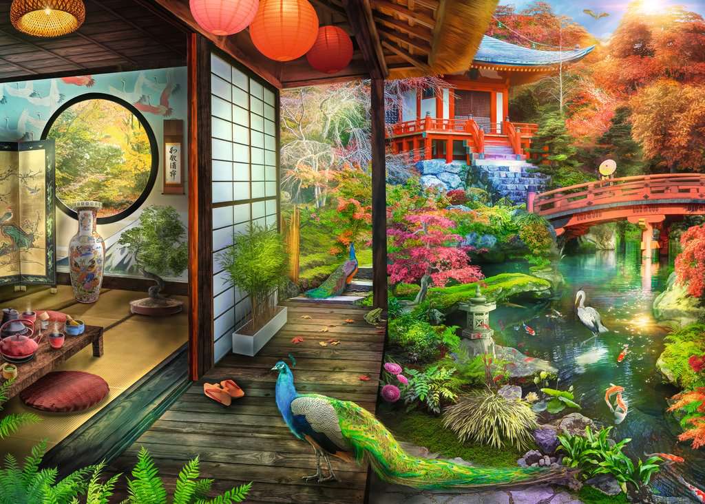 Japanese Garden Teahouse 1000 Bitar Ravensburger