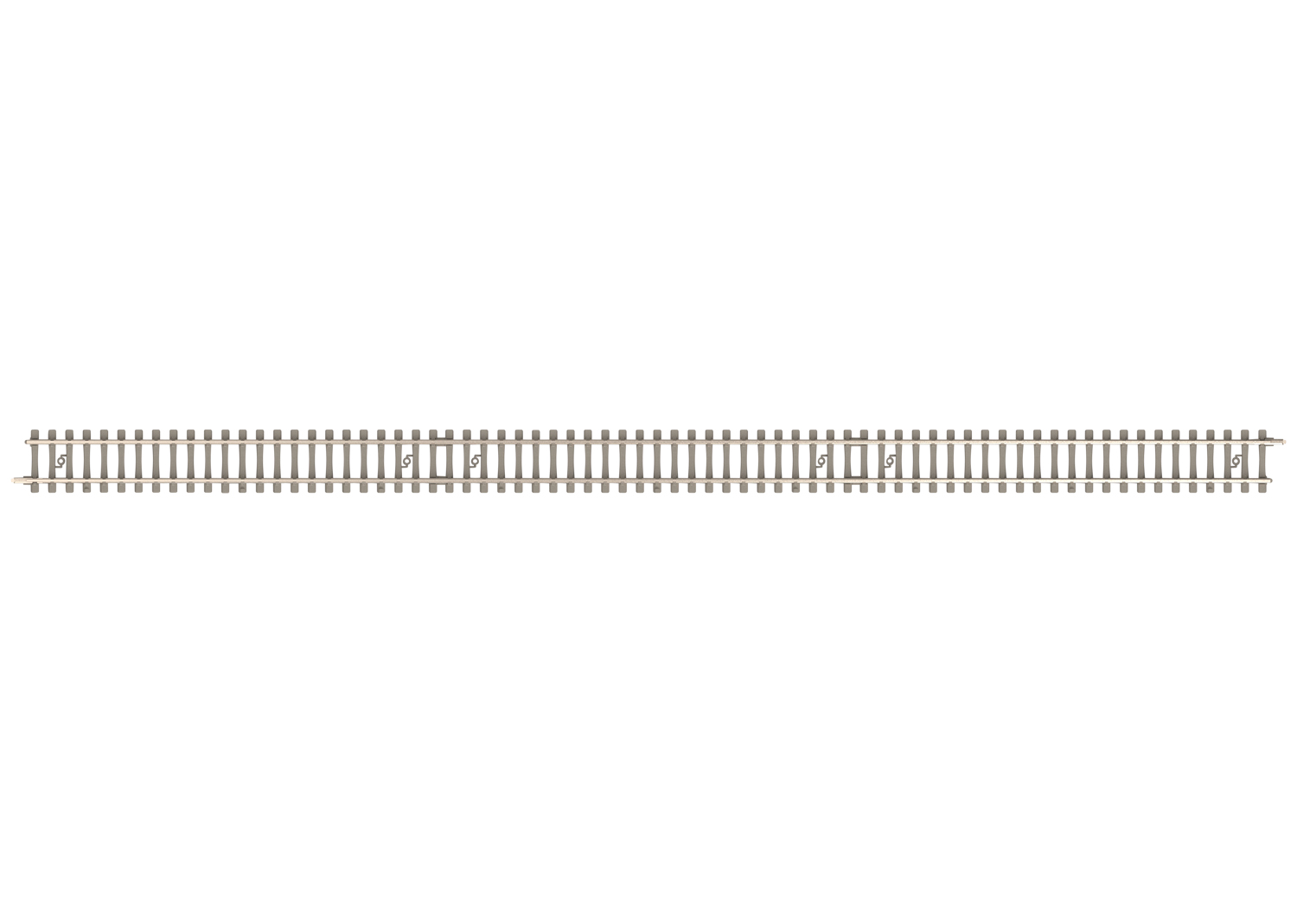 Straight Track with Concrete Ties