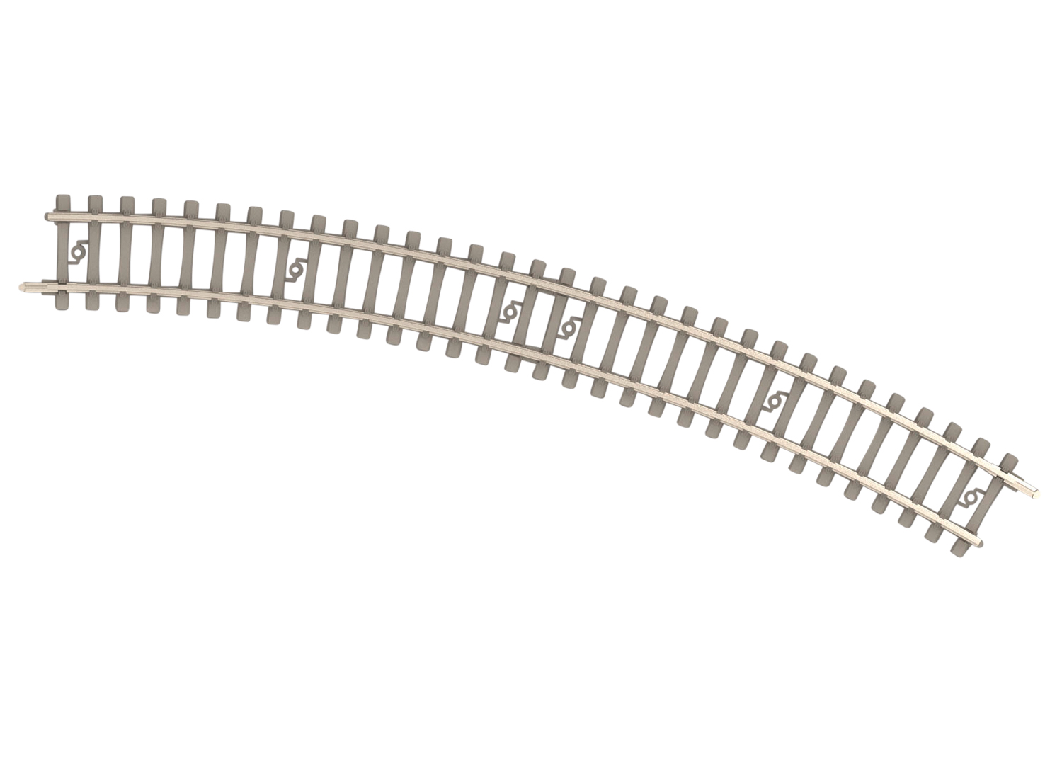 Curved Track with Concrete Ties