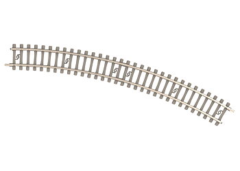 Curved Track with Concrete Ties