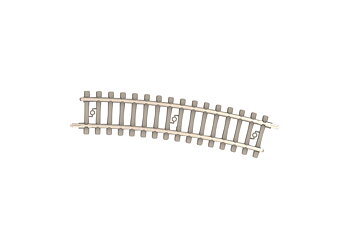 Curved Track with Concrete Ties