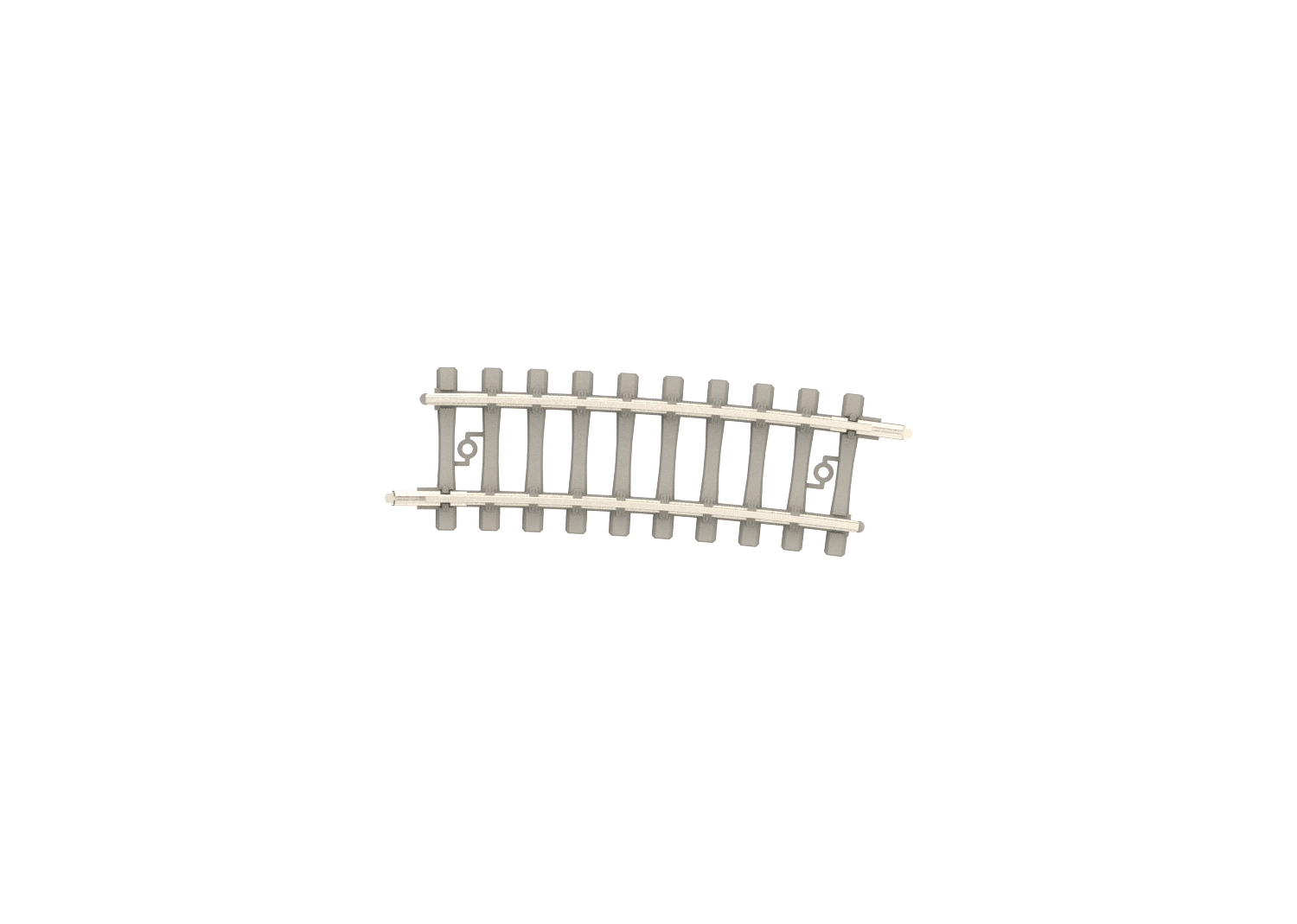 Curved Track with Concrete Ties