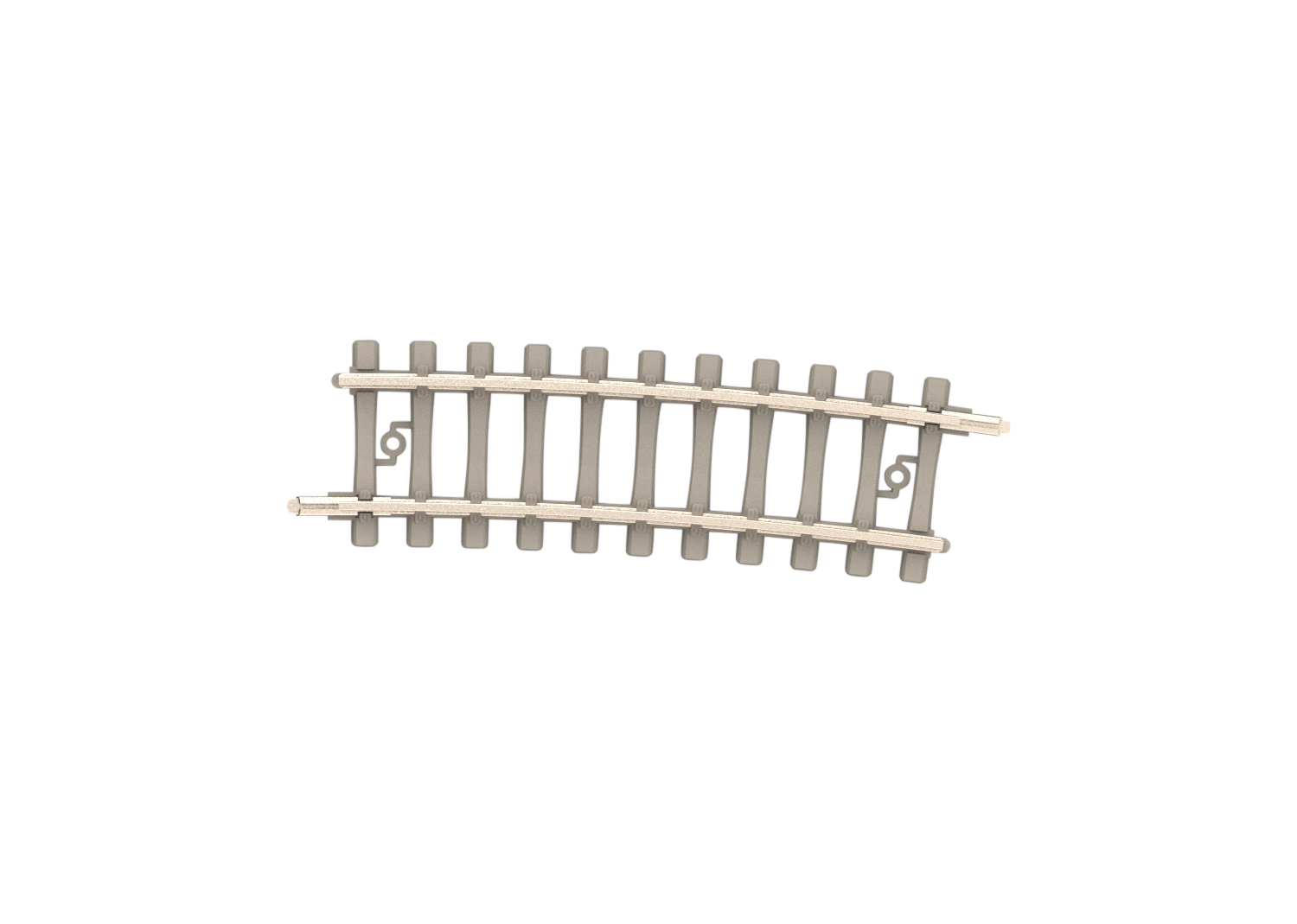 Curved Track with Concrete Ties