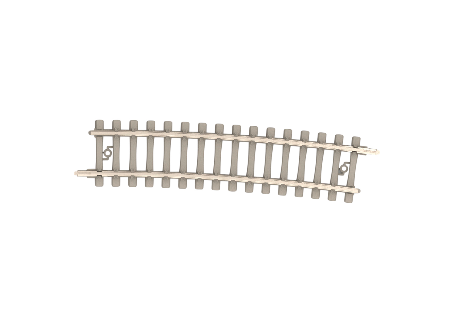 Curved Track with Concrete Ties