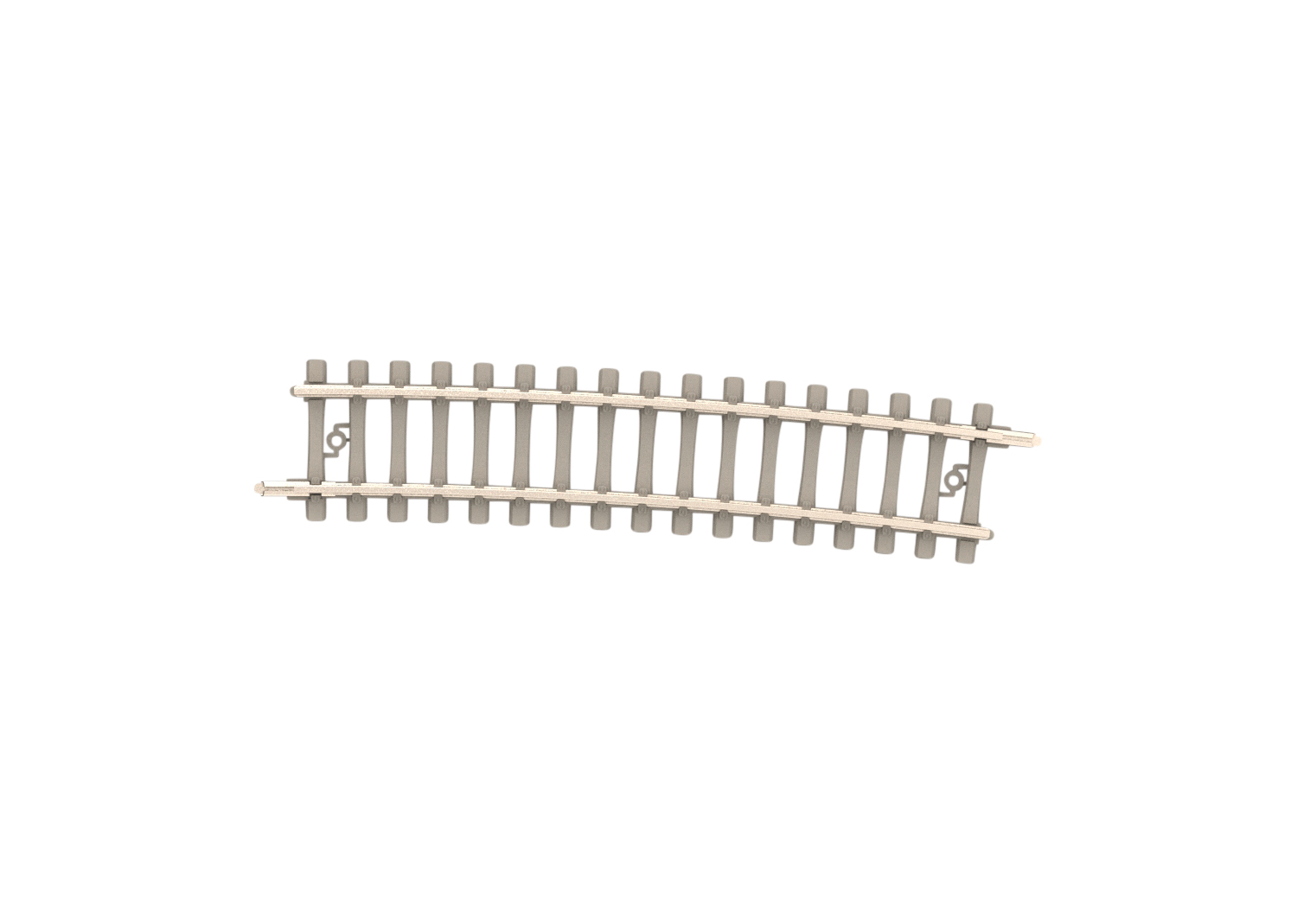 Curved Track with Concrete Ties