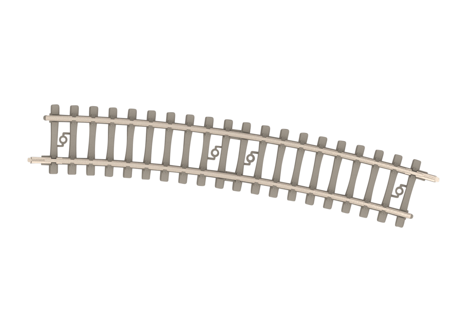 Curved Track with Concrete Ties