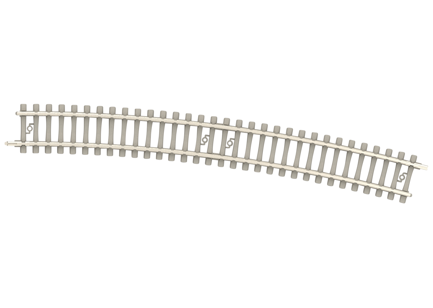 Curved Track with Concrete Ties