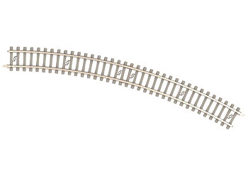 Curved Track with Concrete Ties