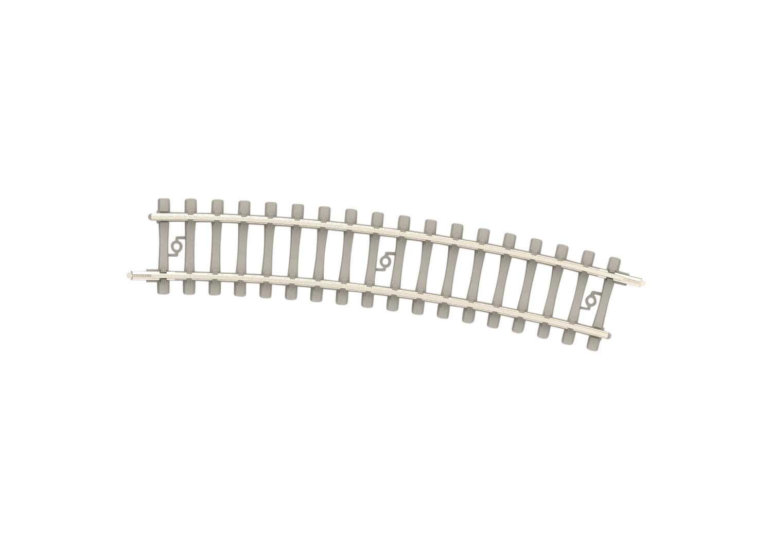 Curved Track with Concrete Ties