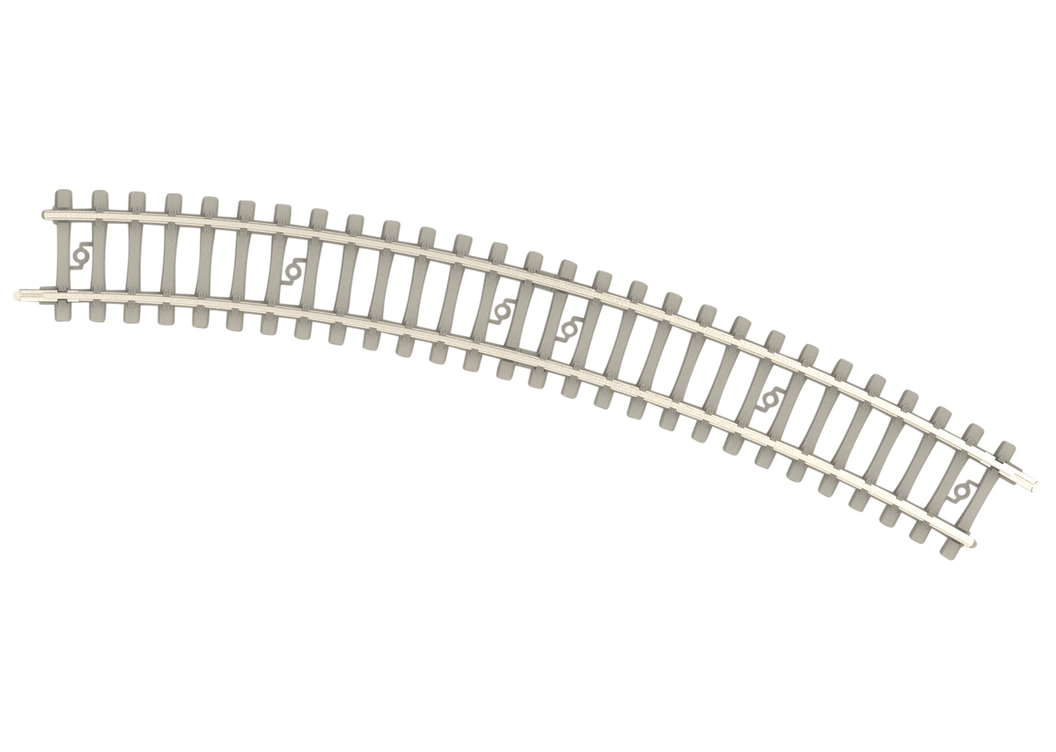 Curved Track with Concrete Ties