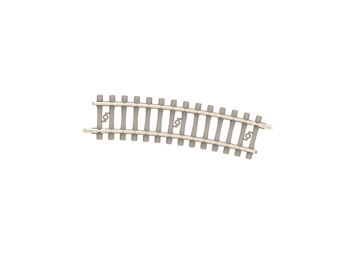 Curved Track with Concrete Ties