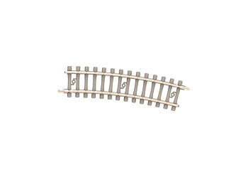 Curved Track with Concrete Ties