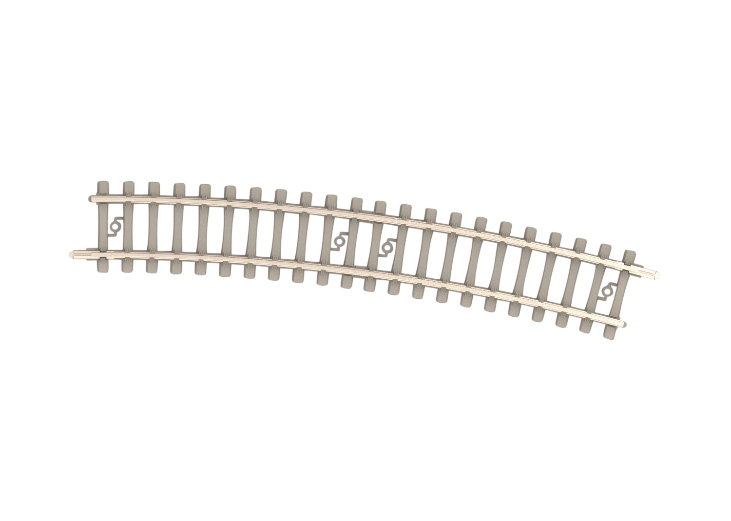 Curved Track with Concrete Ties