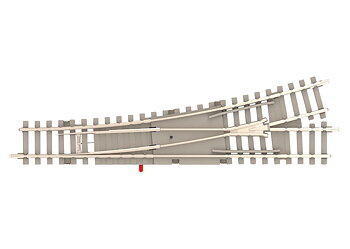 Left Turnout with Concrete Ties