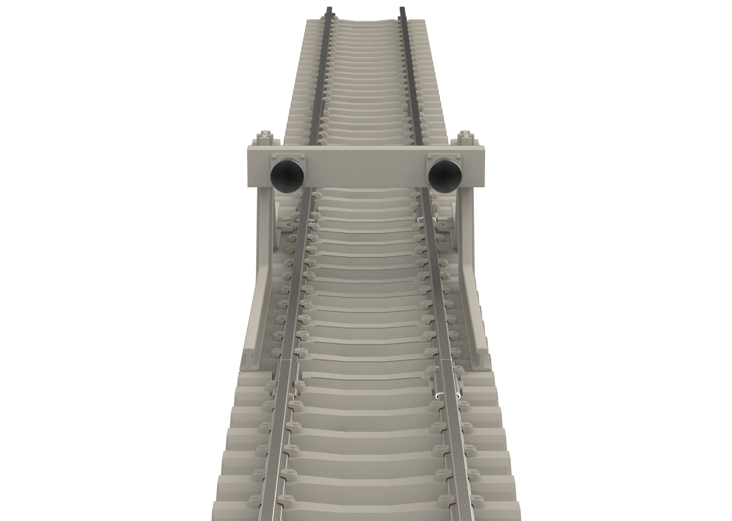 Track Bumper with Concrete Ties - 3