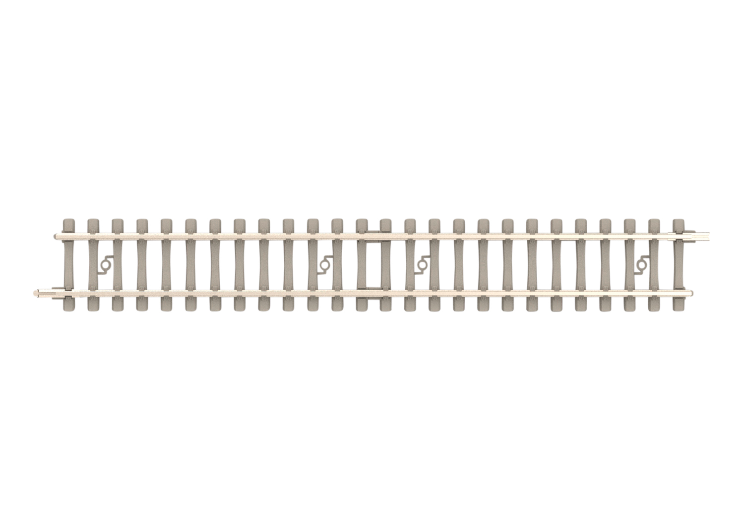 Straight Track with Concrete Ties