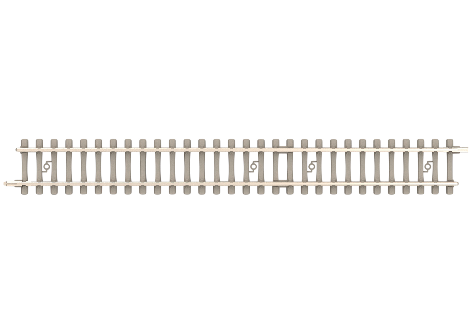 Straight Track with Concrete Ties