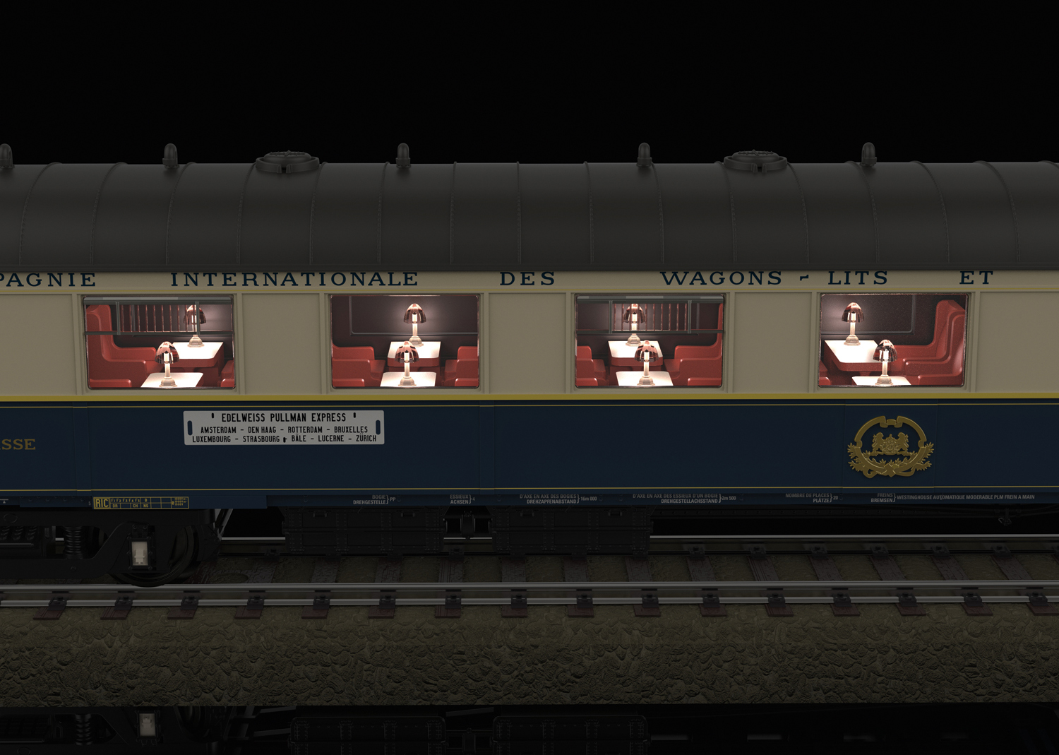 Edelweiss Parlor Car Set - 5