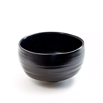 Matcha bowl, svart och handgjord