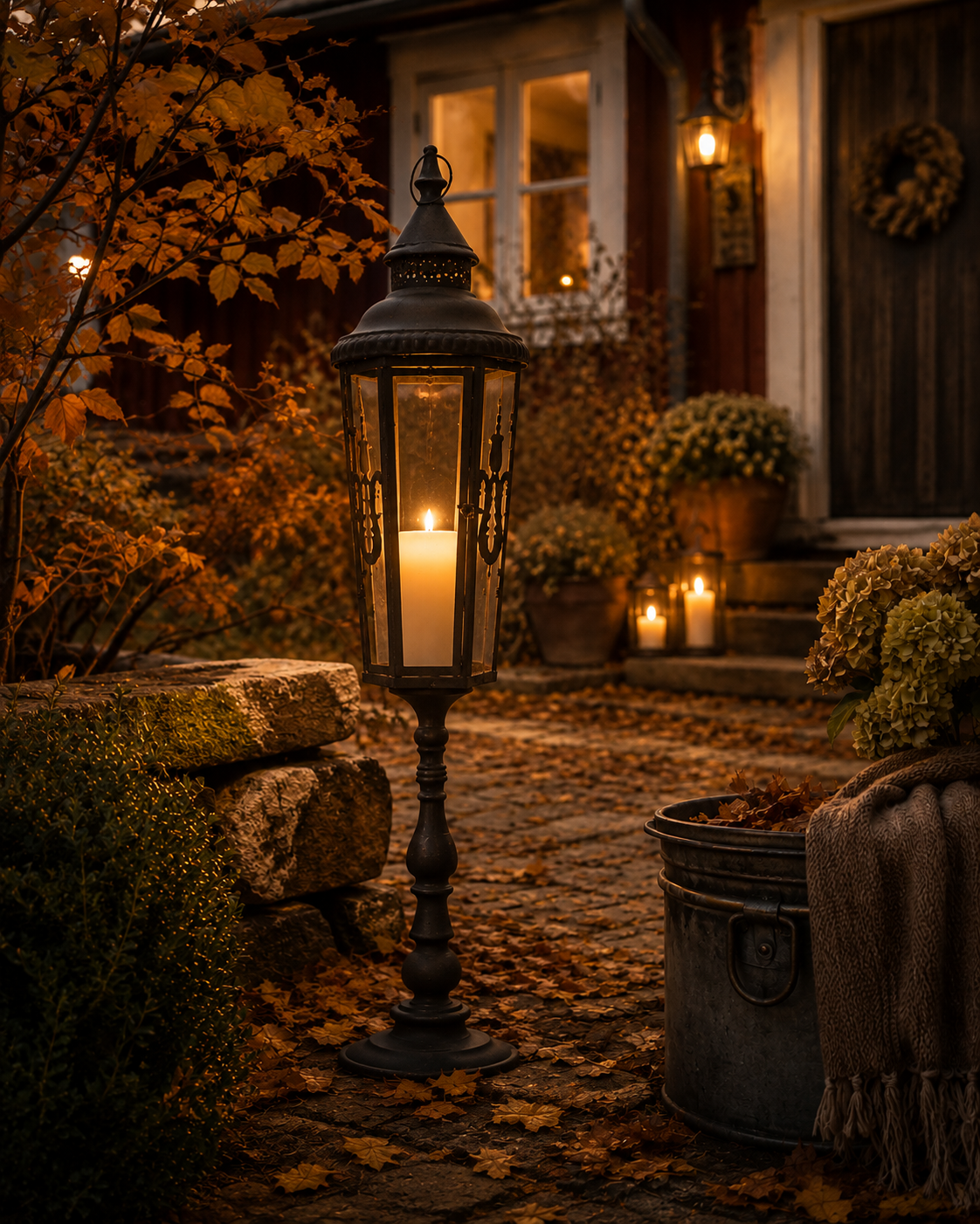 Lantern on a stand - Metal/Glass - Ø25cm/106 cm - 2