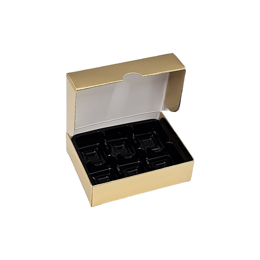 6-bitars pralinask budget, guld - 3