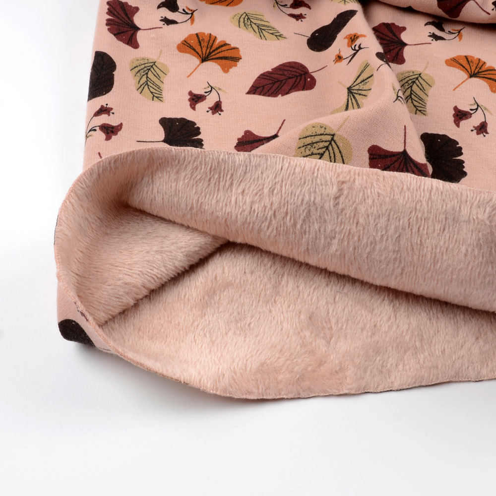 LEAVES FLEECE COLLEGE - OLD PINK - 2