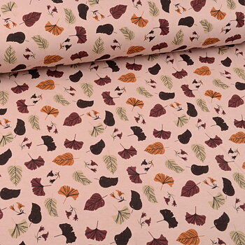 LEAVES FLEECE COLLEGE - OLD PINK