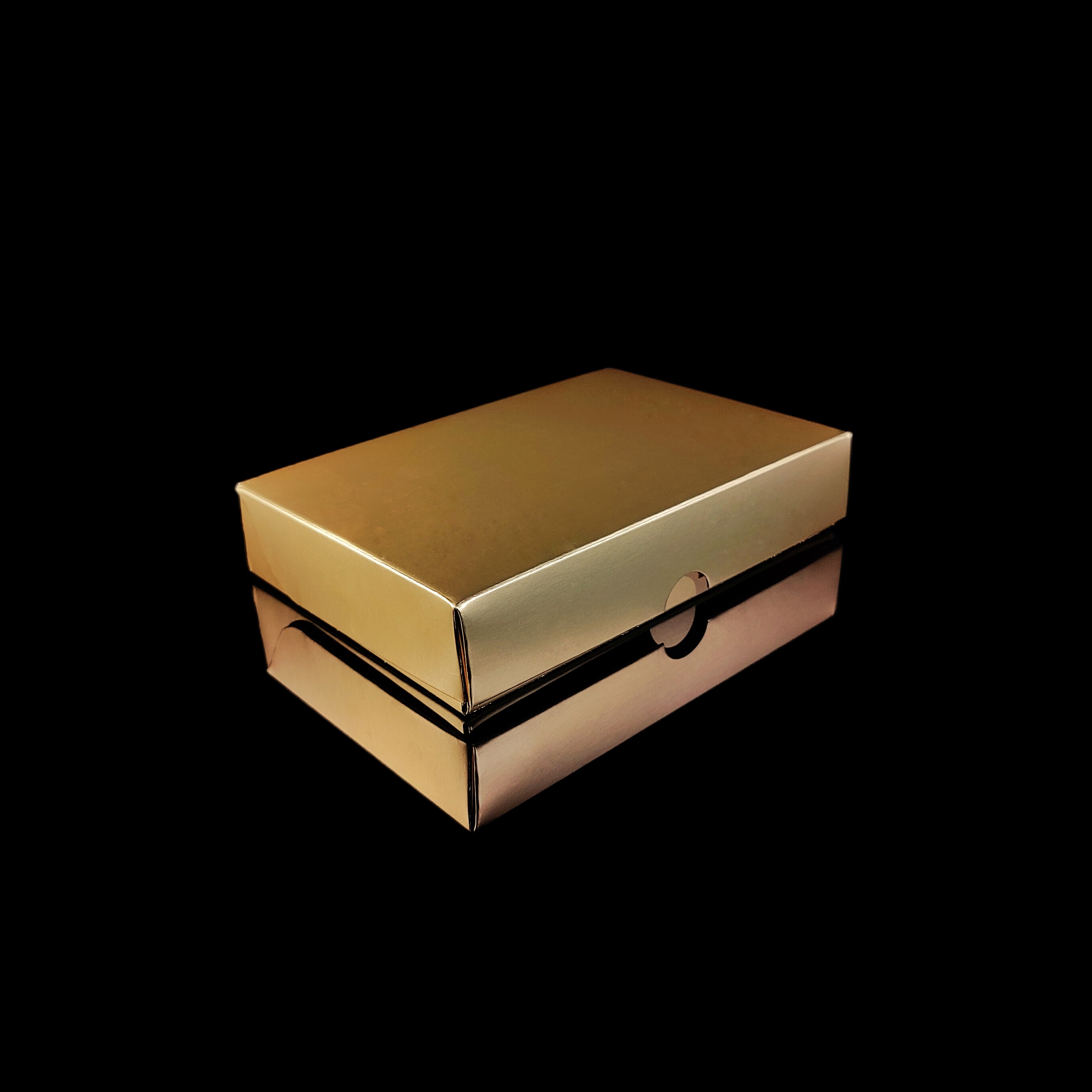 12-bitars pralinask budget, matt guld