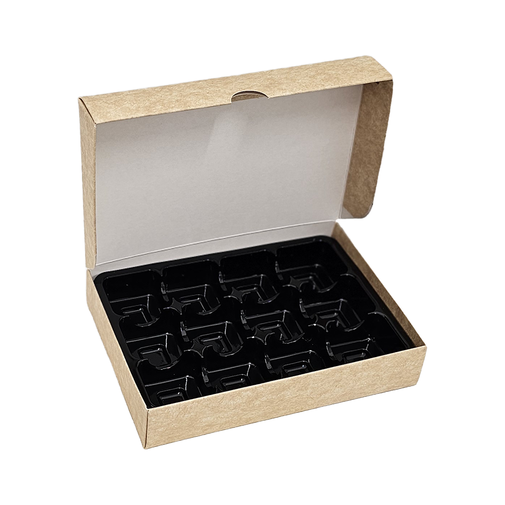 12-piece Budget Praline Box, Natural kraft - 3